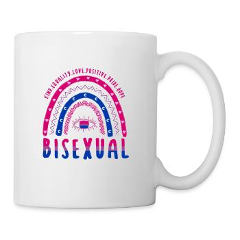 Boho Regenbogen LGBT Spruch Bisexuell - Tasse - Weiß - Rechts