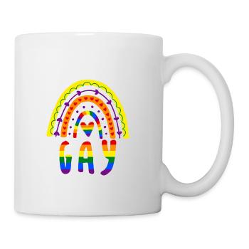 Saying LGBT Gay Pride Boho Rainbow - Mug - white - Right