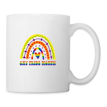 Happy Gay Pride Month LGBT Pride Boho Rainbow - Mug - white - Right