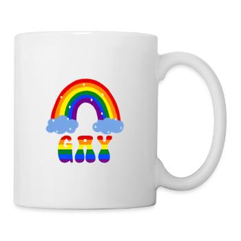 Gay LGBT Gay Pride Rainbow - Mug - white - Right