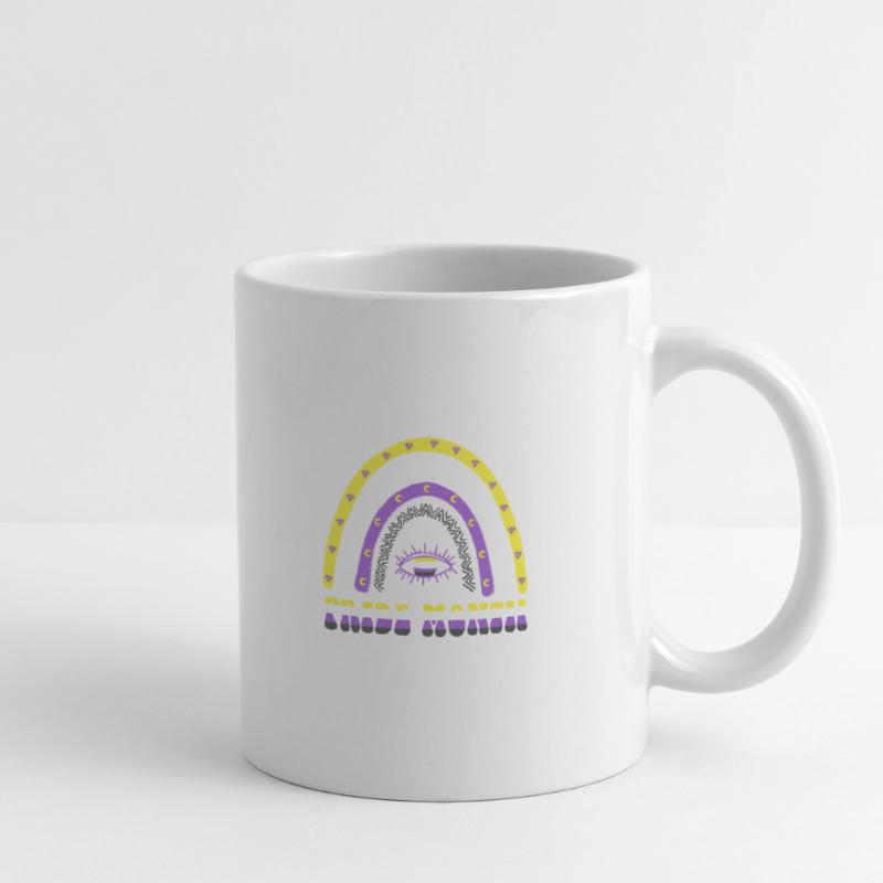 Boho Rainbow Happy Pride Month Nonbinary Mug