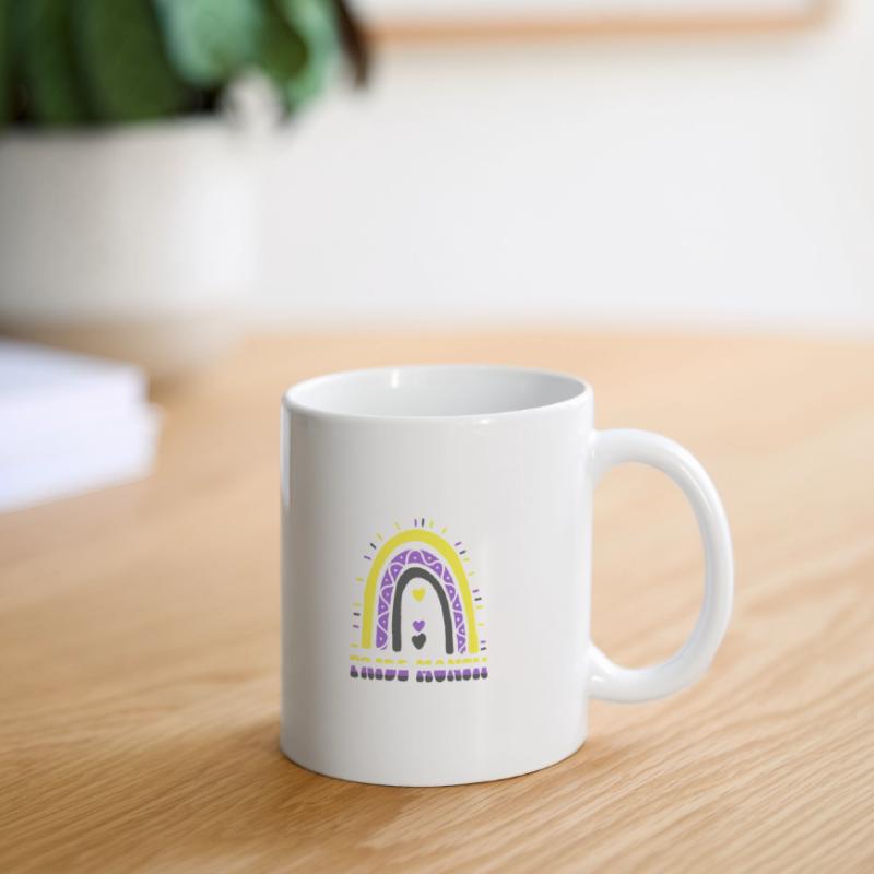 Happy Pride Month Nonbinary Boho Rainbow Mug