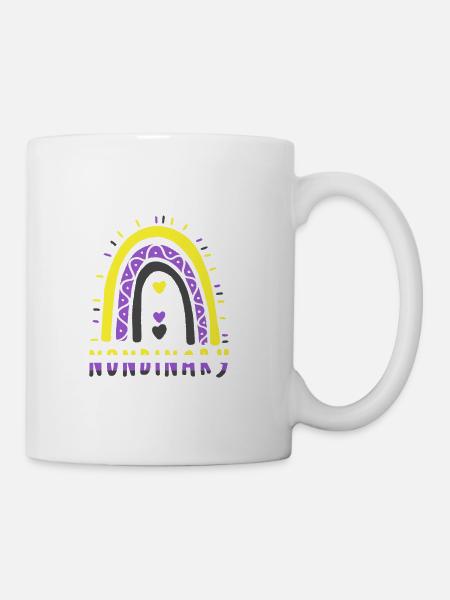 Nonbinary Boho Rainbow - Mug - white