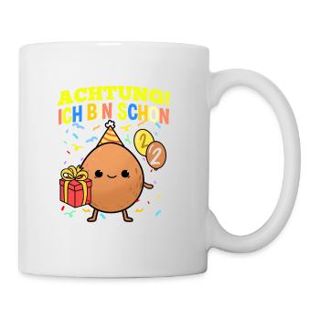 Achtung Ich Bin Schon 2 Geburtstag Kokosnuss - Tasse - Weiß - Rechts