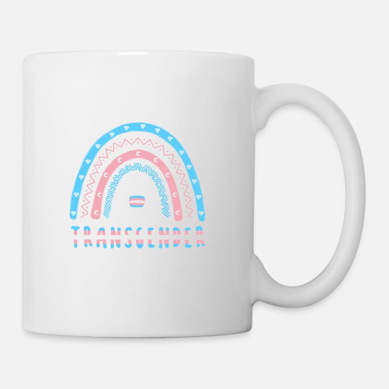 Boho Regenbogen Transgender - Tasse - Weiß