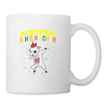 Achtung Ich Bin Schon 10 Geburtstag Ziege - Tasse - Weiß - Rechts