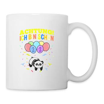 Achtung Ich Bin Schon 2 Geburtstag Panda - Tasse - Weiß - Rechts