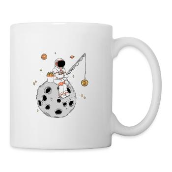 Astronaute Pêche Bitcoin Stock Market Trader - Mug blanc - blanc - Droite