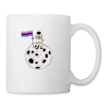 Astronaute omnisexuel Drapeau omnisexuel - Mug blanc - blanc - Droite