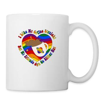 Ich mag meinen Kaffee Straight LGBT-Verbündeter - Tasse - Weiß - Rechts