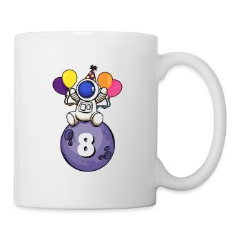 8 Jahre alt Weltraum Geburtstag 8. Geburtstag - Tasse - Weiß - Rechts