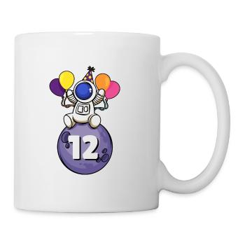 12 Jahre alt Weltraum Geburtstag 12.Geburtstag - Tasse - Weiß - Rechts