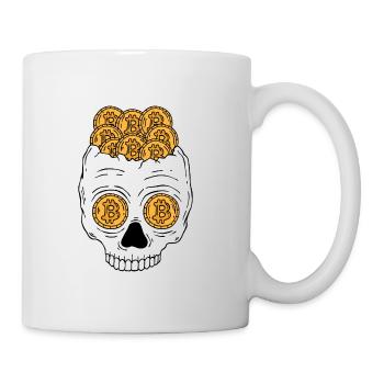Bitcoin Skull BTC Trader boursier - Mug blanc - blanc - Droite