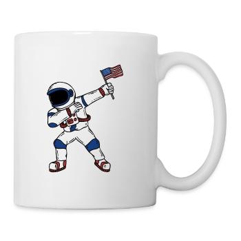 Dabbing American Astronaut July 4 - Mug - white - Right