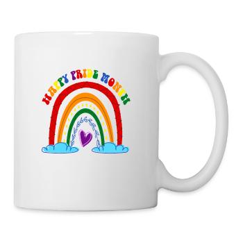 Happy Pride Month LGBT Gay Boho Rainbow - Mug blanc - blanc - Droite