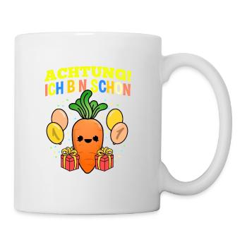 Achtung Ich Bin Schon 1 Geburtstag Karotte - Tasse - Weiß - Rechts