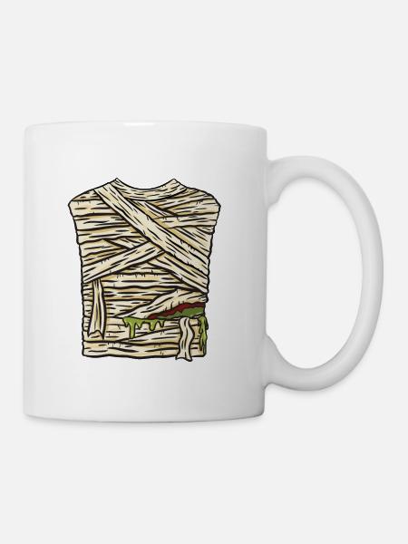 Mumie Kostüm Halloween - Tasse - Weiß
