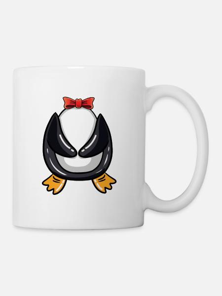 Pinguin-Kostüm Halloween - Tasse - Weiß