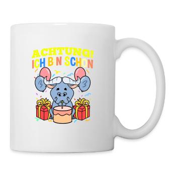 Achtung Ich Bin Schon 3 Geburtstag Gnu - Tasse - Weiß - Rechts