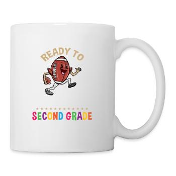 Prêt à aborder la deuxième année Première journée d’école - Mug blanc - blanc - Droite