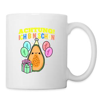 Achtung Ich Bin Schon 1 Geburtstag Papaya - Tasse - Weiß - Rechts