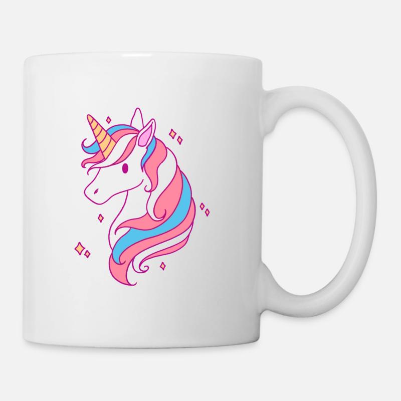 Trans Pride Licorne LGBT Trans Allié - Mug blanc - blanc