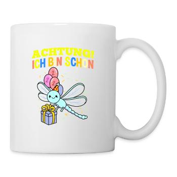 Achtung Ich Bin Schon 2 Geburtstag Libelle - Tasse - Weiß - Rechts
