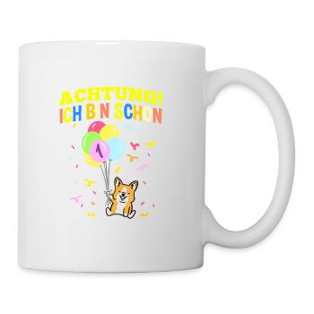 Achtung Ich Bin Schon 1 Geburtstag Corgi - Tasse - Weiß - Rechts