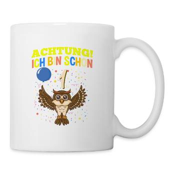 Achtung Ich Bin Schon 1 Safari Geburtstag Eule - Tasse - Weiß - Rechts