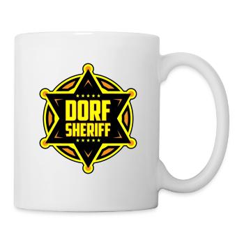 Farben änderbar | Dorf Sheriff - Tasse - Weiß - Rechts