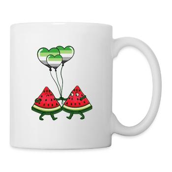 Pärchen Wassermelone Aromantic Pride - Tasse - Weiß - Rechts