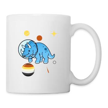 Triceratops Astronaut Gay Bear Pride - Tasse - Weiß - Rechts