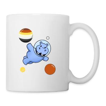 Hippo Astronaut Gay Bear Pride - Mug - white - Right