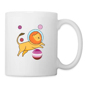 Löwe Astronaut Gay Bear Pride - Tasse - Weiß - Rechts