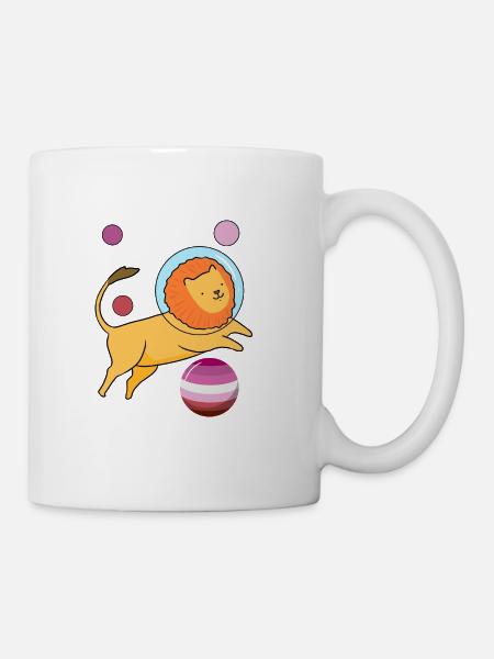Löwe Astronaut Gay Bear Pride - Tasse - Weiß