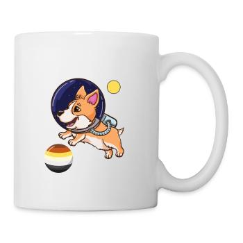 Corgi Astronaut Gay Bear Pride - Tasse - Weiß - Rechts