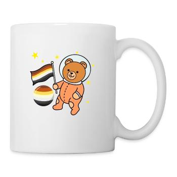 Cute Bear Astronaut Gay Bear Pride - Mug - white - Right