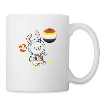 Hase im Weltraum Gay Bear Pride - Tasse - Weiß - Rechts