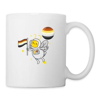 Biene im Weltraum Gay Bear Pride - Tasse - Weiß - Rechts