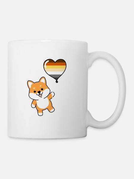 Shiba Inu Heart Balloon Gay Bear - Mug blanc - blanc