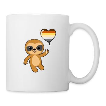 Faultier Herzballon Gay Bear - Tasse - Weiß - Rechts