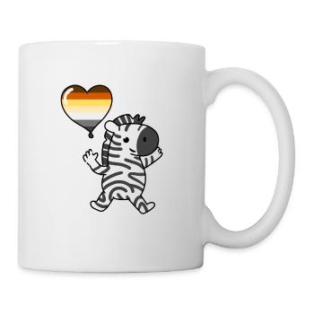 Zebra Herzballon Gay Bear - Tasse - Weiß - Rechts