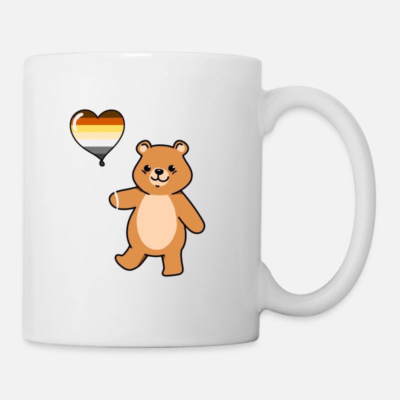Teddy Bear Balloon Gay Bear Pride - Mug - white