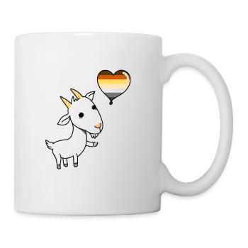 Ziege Herzballon Gay Bear Pride - Tasse - Weiß - Rechts