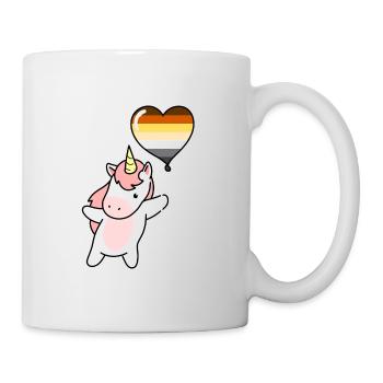 Unicorn Heart Balloon Gay Bear - Mug - white - Right