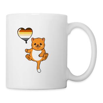 Cat with Balloon Gay Bear - Mug - white - Right
