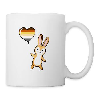 Hase Herzballon Gay Bear Pride - Tasse - Weiß - Rechts