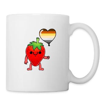 Strawberry Heart Balloon Gay Bear - Mug blanc - blanc - Droite