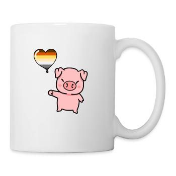 Schwein Herzballon Gay Bear Pride - Tasse - Weiß - Rechts