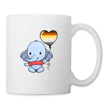 Elefant Herzballon Gay Bear - Tasse - Weiß - Rechts